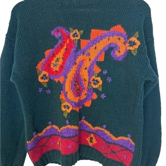 Vintage Knitted By Hand Pull Over Sweater - Picture 2 of 4